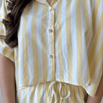 Striped Boxy Shirt & Short Set