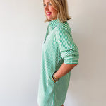 Striped Collared Mini Dress