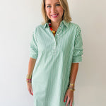 Striped Collared Mini Dress