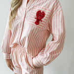 Striped Embroidered Lobster Set