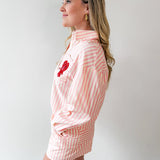 Striped Embroidered Lobster Set