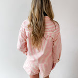 Striped Embroidered Lobster Set