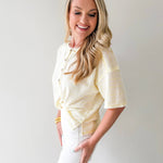 Striped Exposed Seam Boxy Top