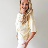 Striped Exposed Seam Boxy Top