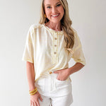Striped Exposed Seam Boxy Top