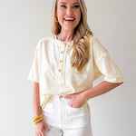 Striped Exposed Seam Boxy Top