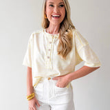 Striped Exposed Seam Boxy Top