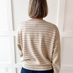 Striped Fish Sweater - Taupe/Sand