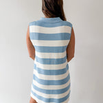 Striped Half Zip Polo Dress