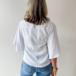 Striped Kimono Buttoned Shirt
