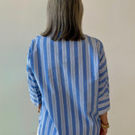 Striped Poplin Tunic Top