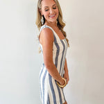 Striped Strap Mini Dress