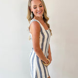 Striped Strap Mini Dress