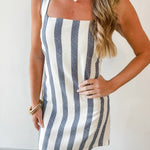 Striped Strap Mini Dress