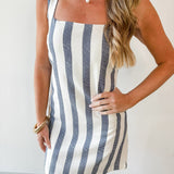 Striped Strap Mini Dress