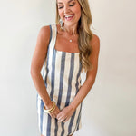 Striped Strap Mini Dress