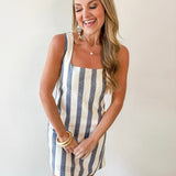 Striped Strap Mini Dress