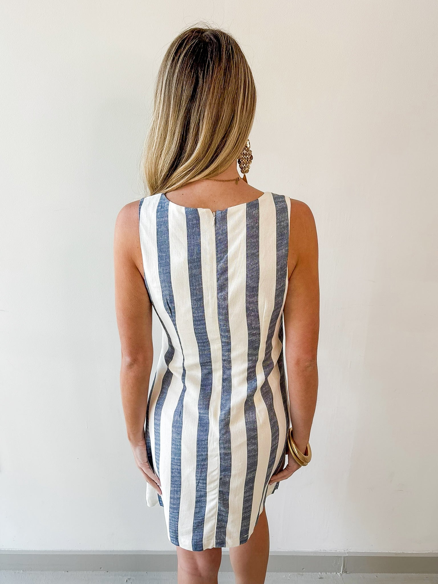 Striped Strap Mini Dress