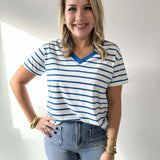 Striped V - Neck Shirt