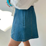 Summer Denim Washed Flared Shorts