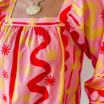 Sun & Wave Poplin Top
