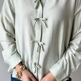 Sweetly Detailed Crinkle Shirt - Mint