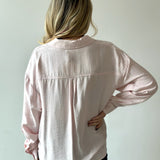 Sweetly Detailed Crinkle Shirt - Pink