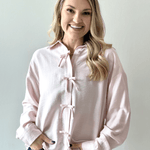 Sweetly Detailed Crinkle Shirt - Pink