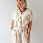 Taupe Shirt & Short Set