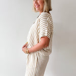 Taupe Shirt & Short Set