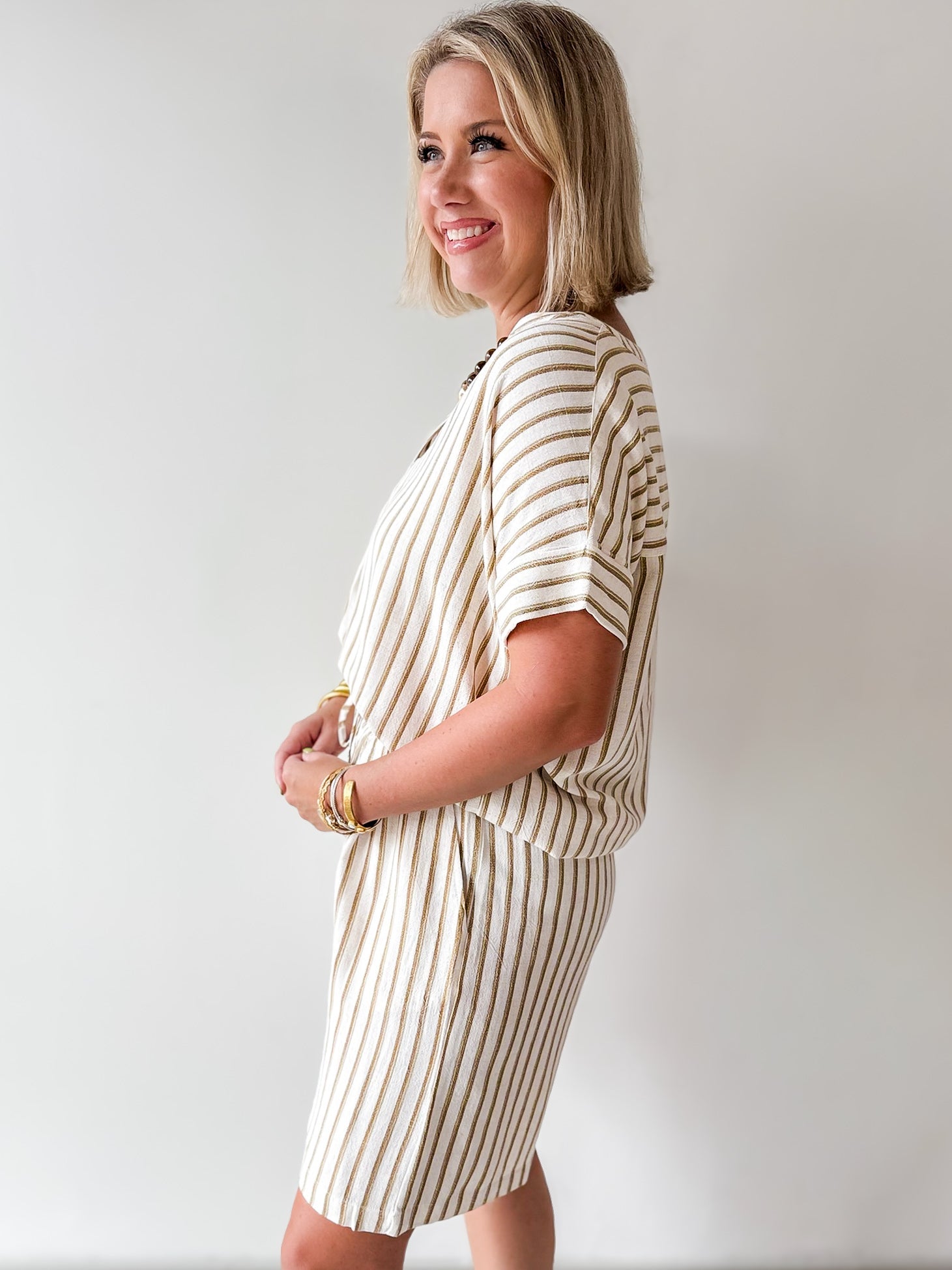 Taupe Shirt & Short Set