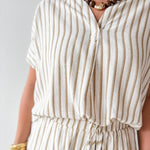 Taupe Shirt & Short Set