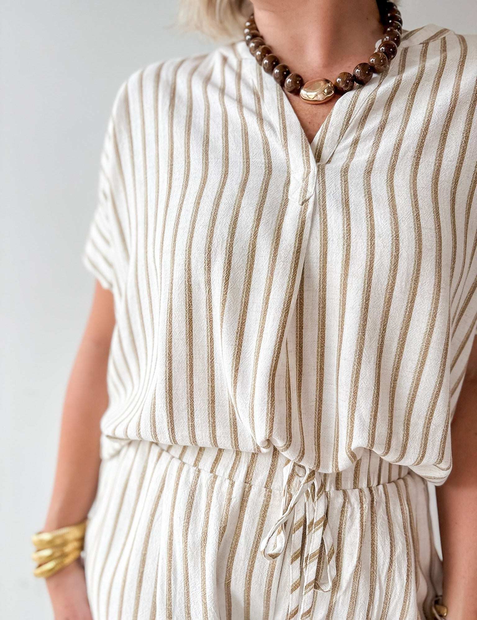 Taupe Shirt & Short Set