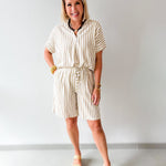 Taupe Shirt & Short Set