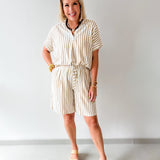 Taupe Shirt & Short Set