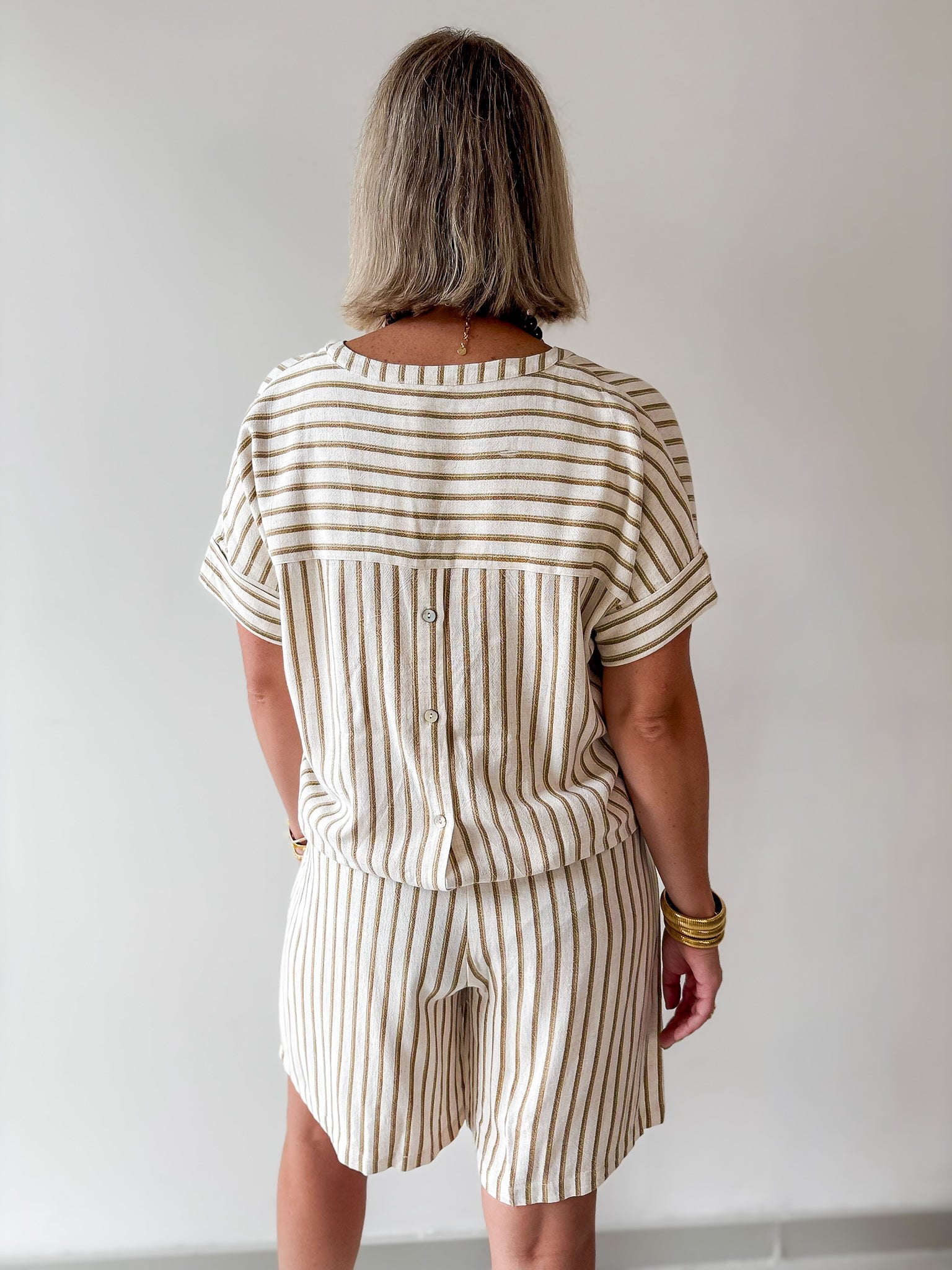 Taupe Shirt & Short Set