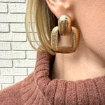 Textured Door Knocker Earrings