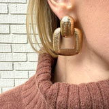 Textured Door Knocker Earrings
