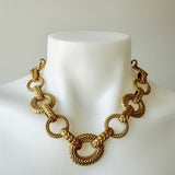 Textured Oval Chain Necklace