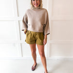 Textured Ribbed Knit Sweater - Taupe