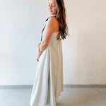 Textured Stripe Bubble Hem Dress