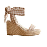 The Oceana / Latte Gingham Wedge