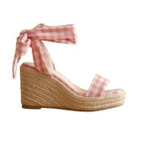 The Oceana / Peach Gingham Wedge