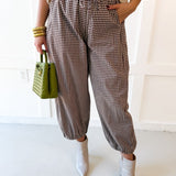 Tie Waist Pants - Brown