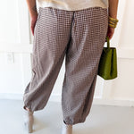 Tie Waist Pants - Brown