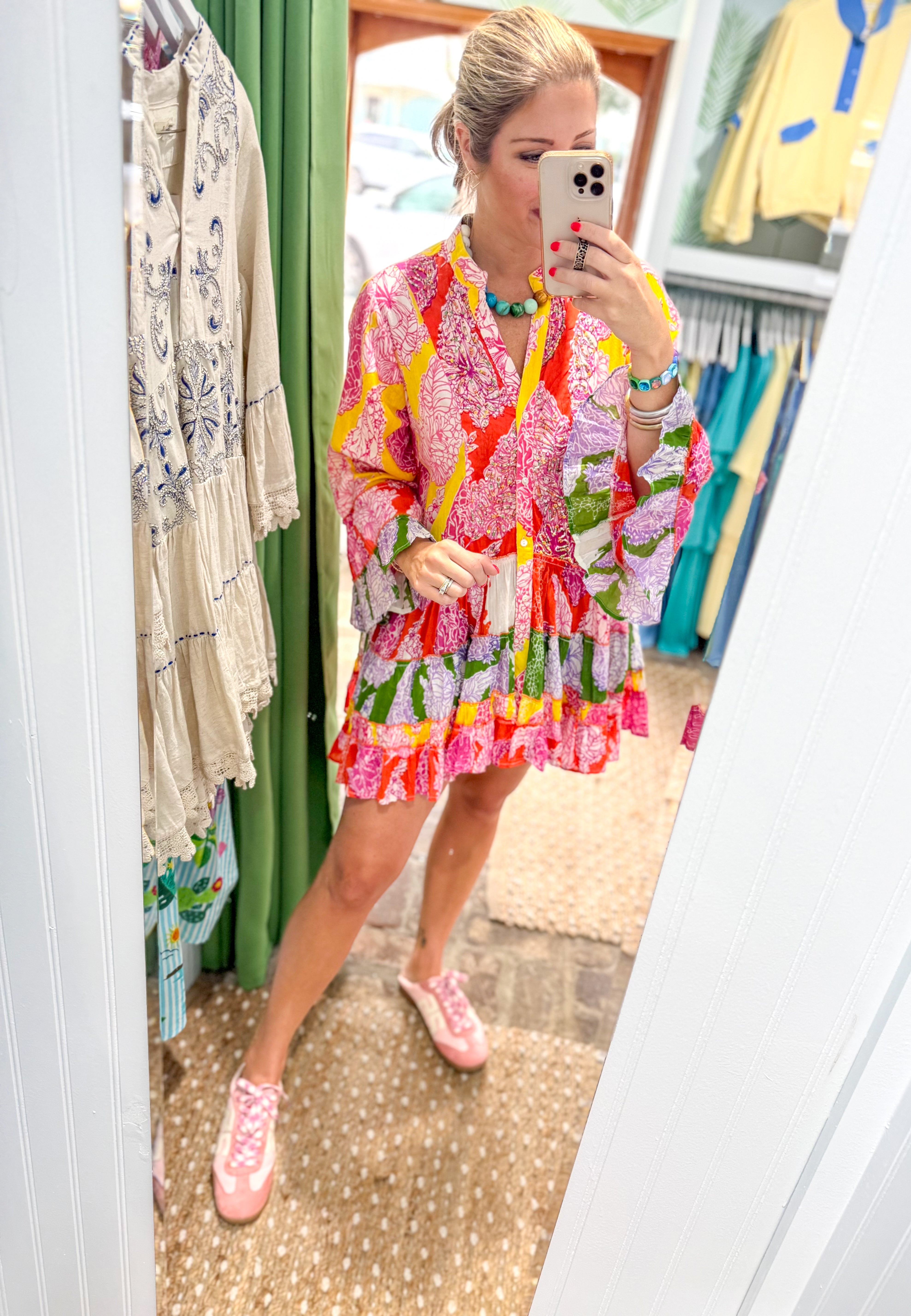 Tiered Airy Flow Dress