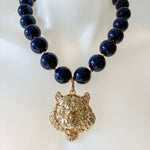 Tiger Metal Charm - Gold