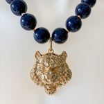 Tiger Metal Charm - Gold
