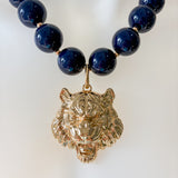 Tiger Metal Charm - Gold