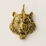 Tiger Metal Charm - Gold